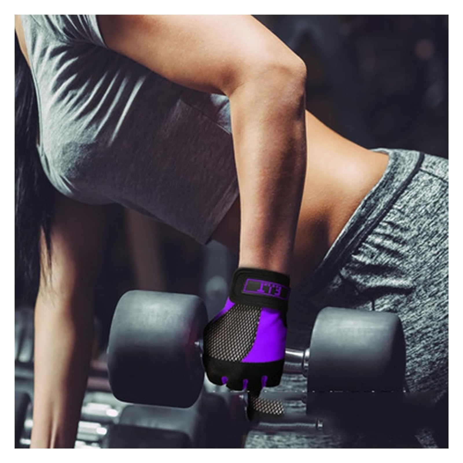 Guanti da guida senza dita, guanti sportivi, guanti mezze dita, guanti for sollevamento pesi con supporto for il polso Guanti da palestra for uomo e donna Guanti imbottiti con protezione antiscivolo s