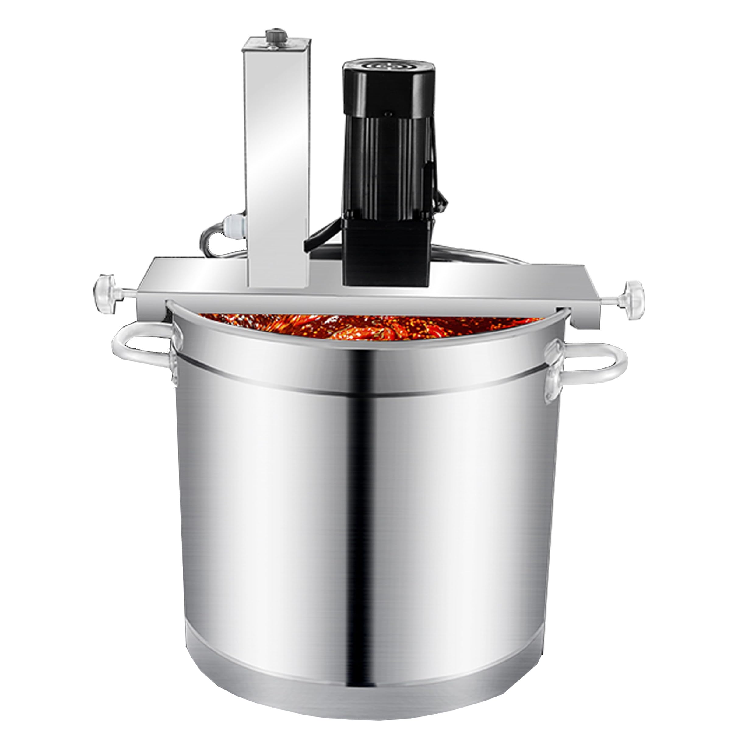 Automatic Food Mixer, 20L/25L Commercial Food Mixer, Hot Pot Seasoning Bottom Soup Sauce Stirre Frying Machine, 4 Blade Stirring Scraper, for Making Jam Sauce Filling,20L