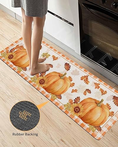 Miniatura 5 de Tapete de baño de calabaza a cuadros para bañera, antideslizante, de secado rápido y absorbente, tierra de diatomeas, fregadero, dormitorio, cocina,