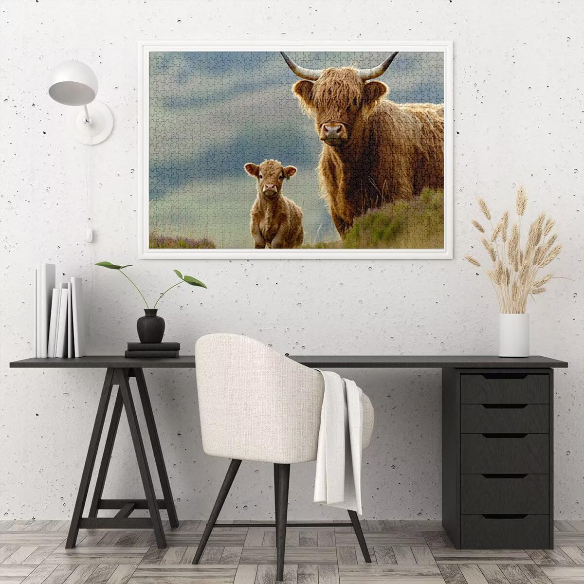 Puzzle 1500 Piezas Adultos, Puzzle 1500 Piezas de Madera, Rompecabezas para Adultos Animal Patrón, Rompecabezas Desafiante para Toda la Familia, Regalos Originales para Mujer, Tema: Highland Cow, D-42