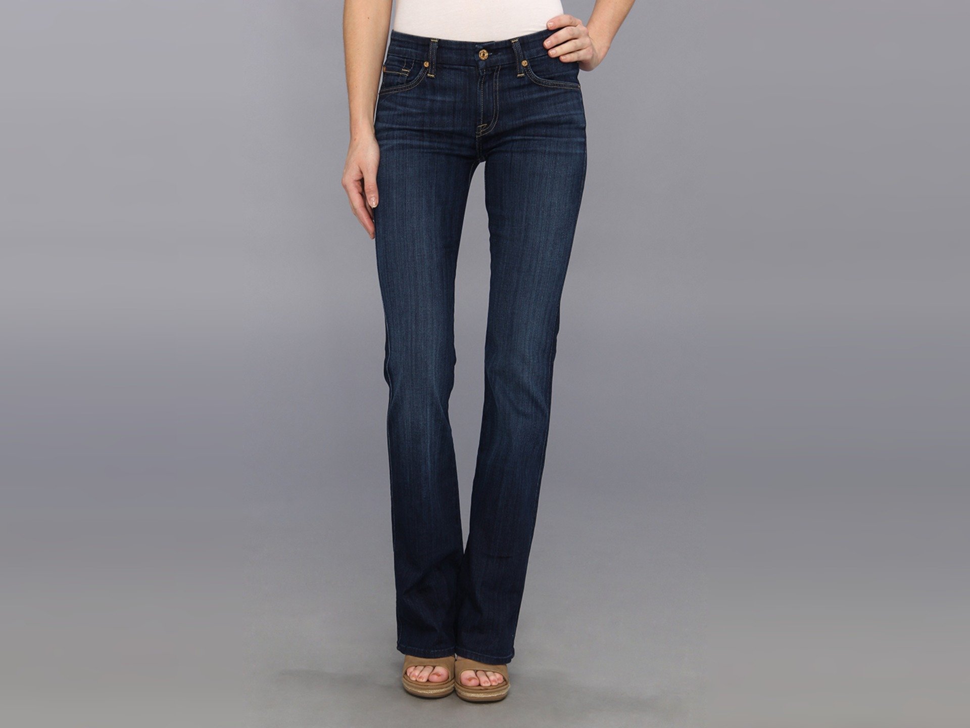 7 For All Mankind Women's Kimmie Bootcut Jean In Slim Illusion Malibu Coast