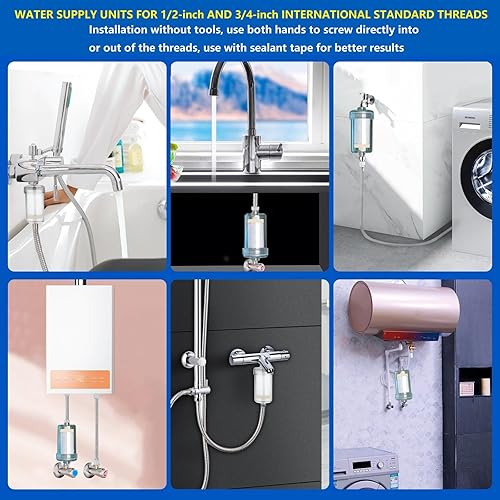 Miniatura 8 de Filtro de agua para lavadora de alta densidad de 1 micrón, sistema de filtro de agua para lavadora visible, eliminación del 99.5% de fluoruro de