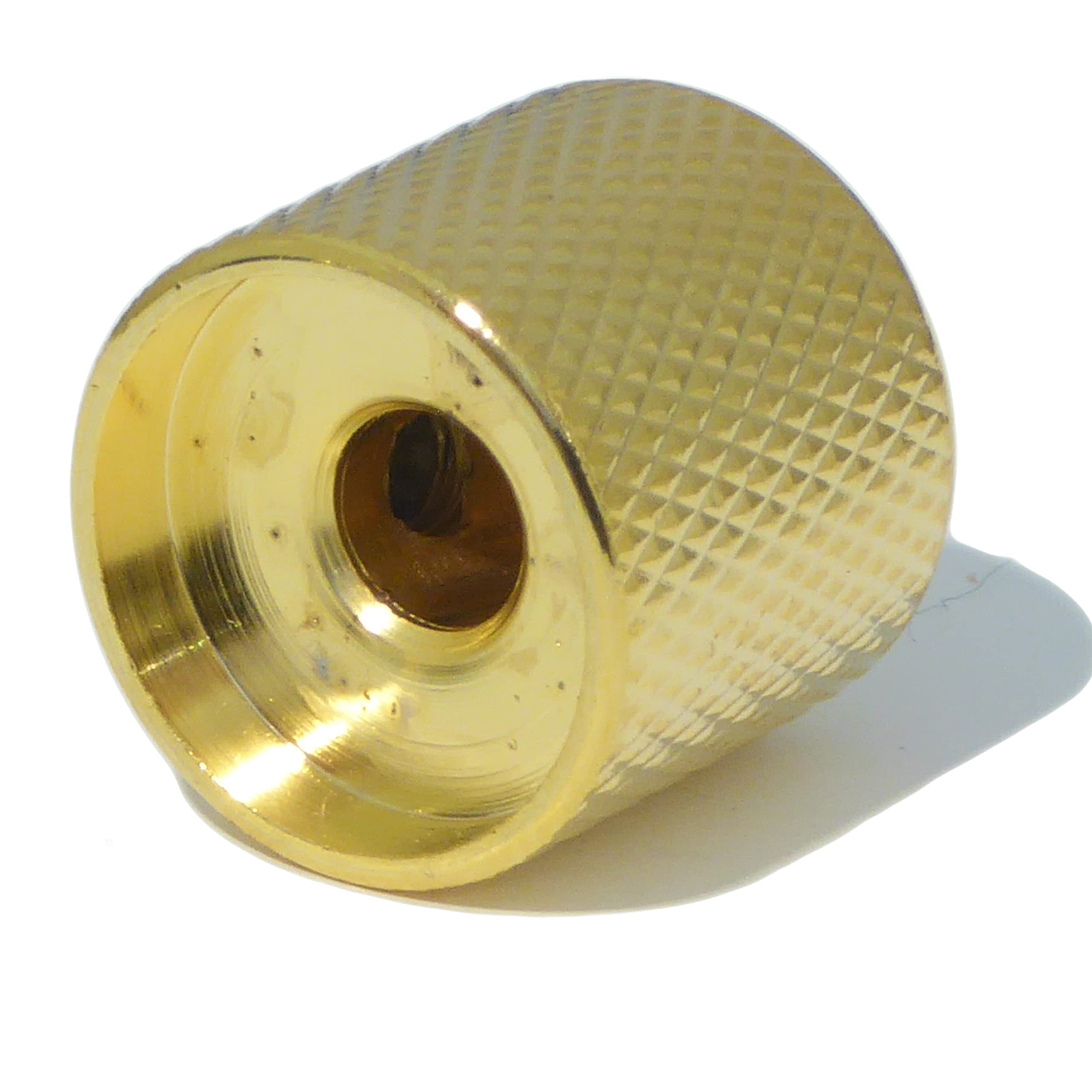 Pair of Gold Solid Steel Knurled Guitar Knobs with Screw Fixing - Precision Control for Electric Guitars FREE Wrench - Image 3