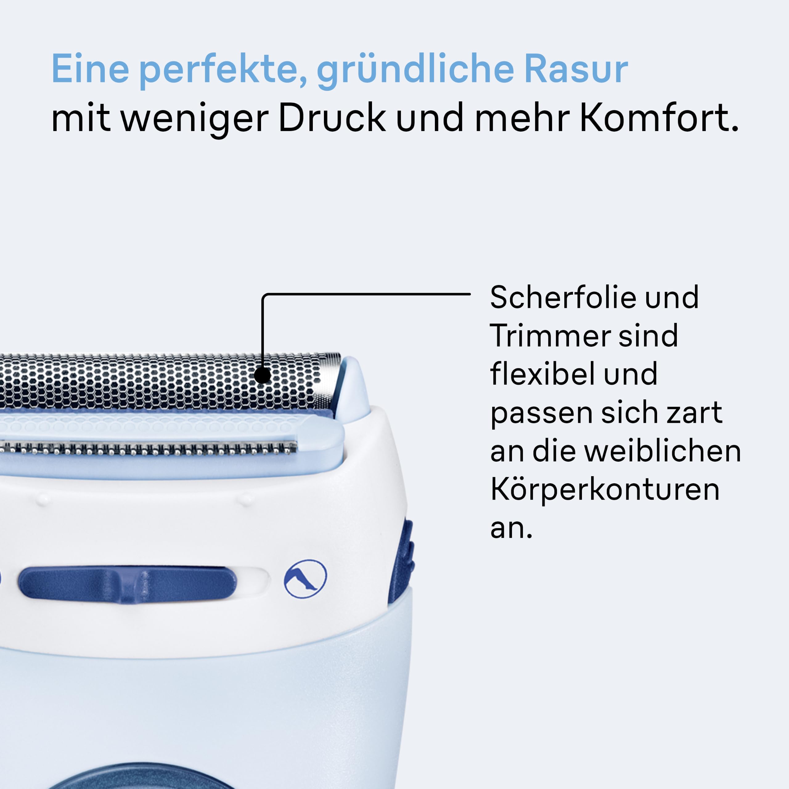 Braun Epilierer Damen Silk·épil, Damenrasierer Elektrisch, LS5160, Blau | Ladyshaver, Elektrischer Rasierer, Trimmer Und Peeling System, Wasserdicht, Inkl. Peeling-Aufsatz Und Trimmeraufsatz