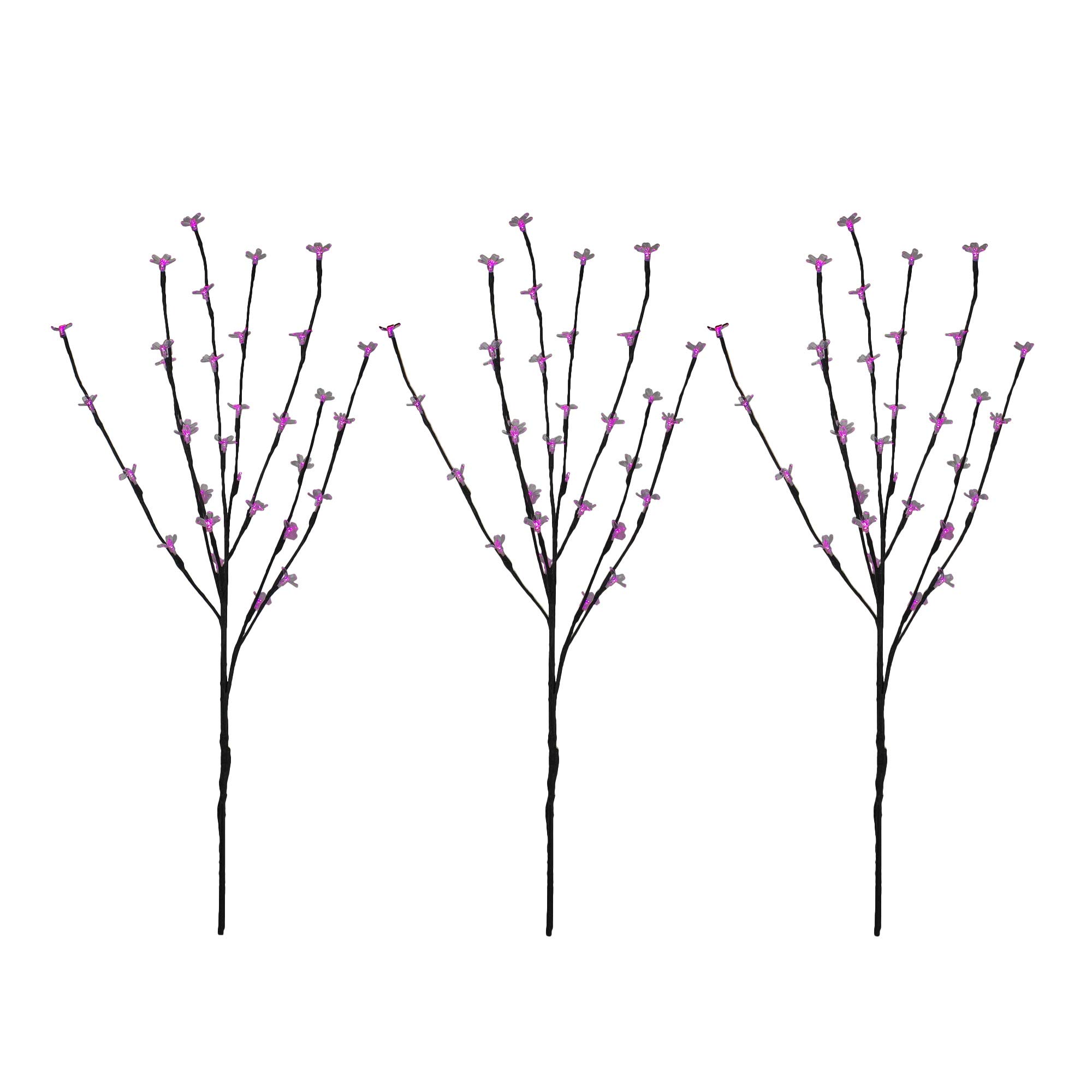 Northlight Lighted LED Cherry Blossom Artificial Branch Sprays - 30