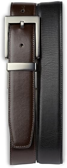Harbor Bay by DXL Big and Tall by DXL Reversible Leather Dress Belt