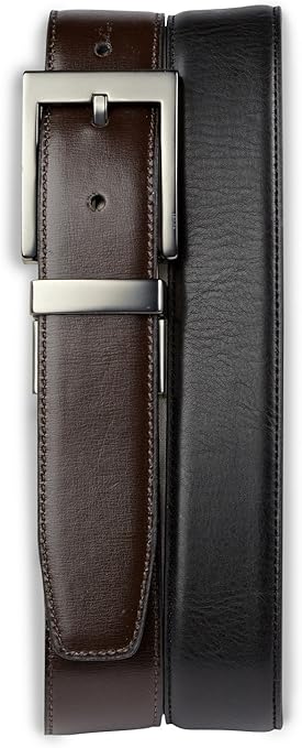 Harbor Bay by DXL Big and Tall by DXL Reversible Leather Dress Belt