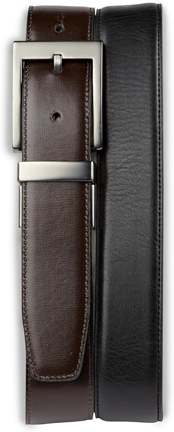 Harbor Bay by DXL Big and Tall by DXL Reversible Leather Dress Belt