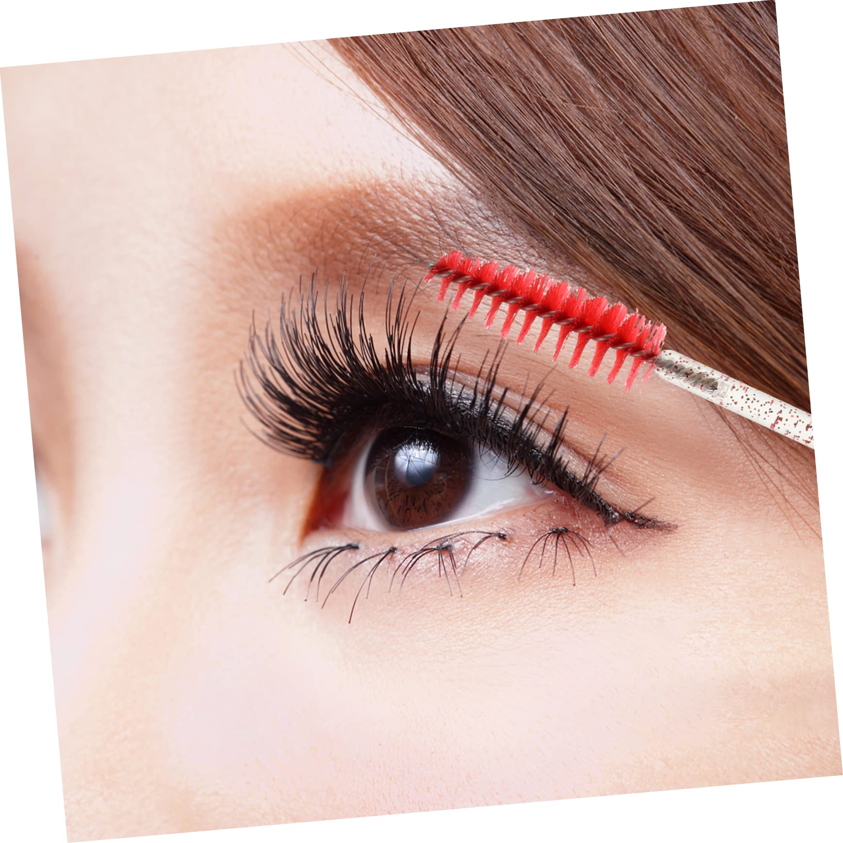 IWOWHERO Eyelash Brush Tube for Lashes 10pcs Beauty Eyelash Applicator Lash Comb for Mascara Application