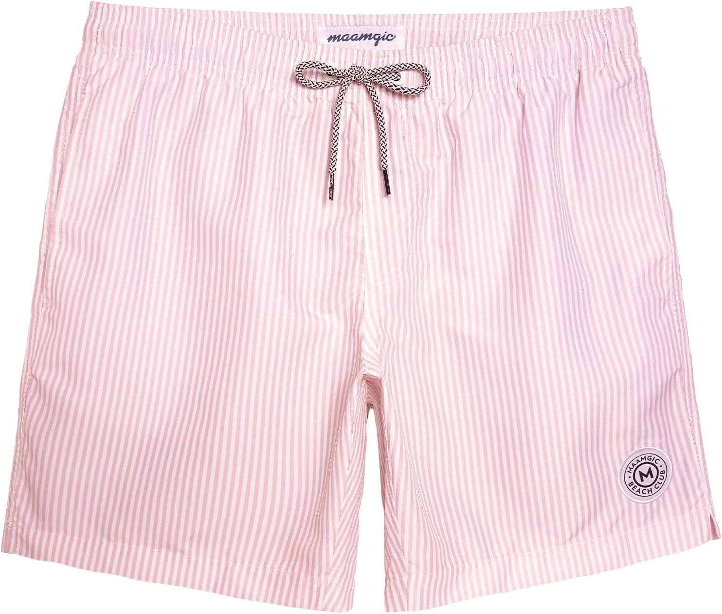 Mens Slim Fit Swim Shorts Swim Trunks 7 inch Quick Dry Mens Bathing Suits with Mesh Lining