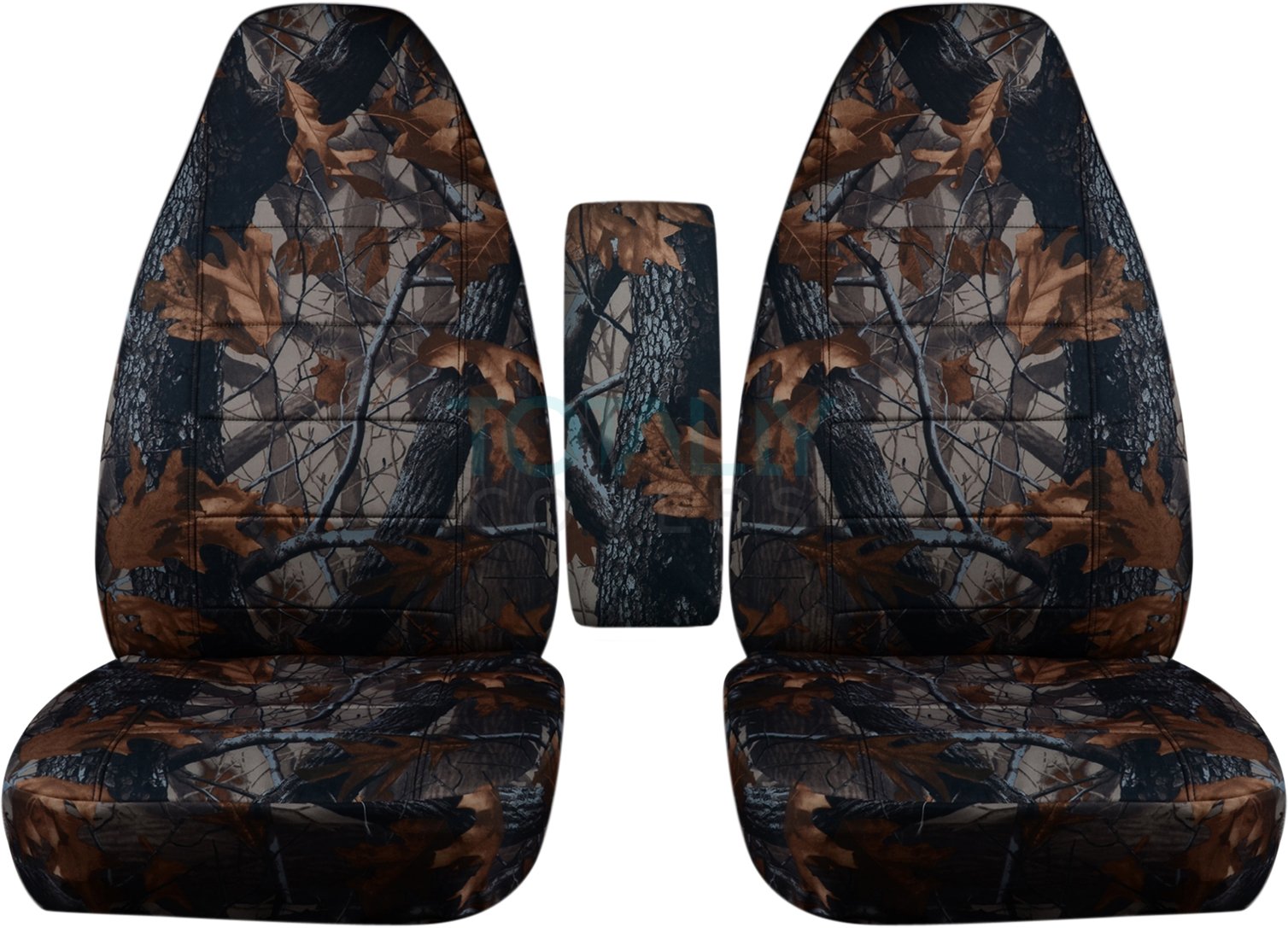 Totally Covers Compatible with 1991-1997 Ford Ranger/Explorer/Explorer Sport & Mazda Navajo/B-Series Camo Truck/SUV Bucket Seat Covers w Center Armrest Cover: Gray Tree Camouflage