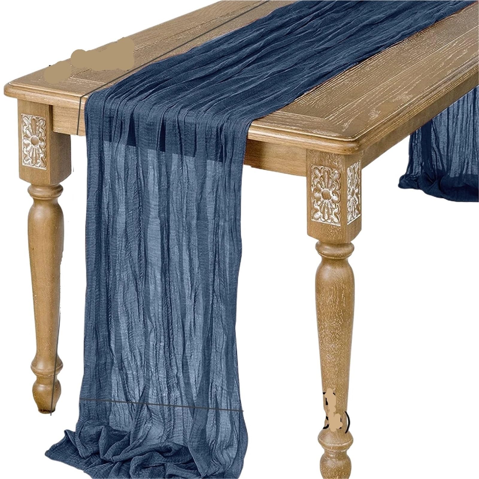 Semi Sheer Gauze Table Runner Sage Cheesecloth Setting Dining Vintage Wedding Decoration Banquets Decor