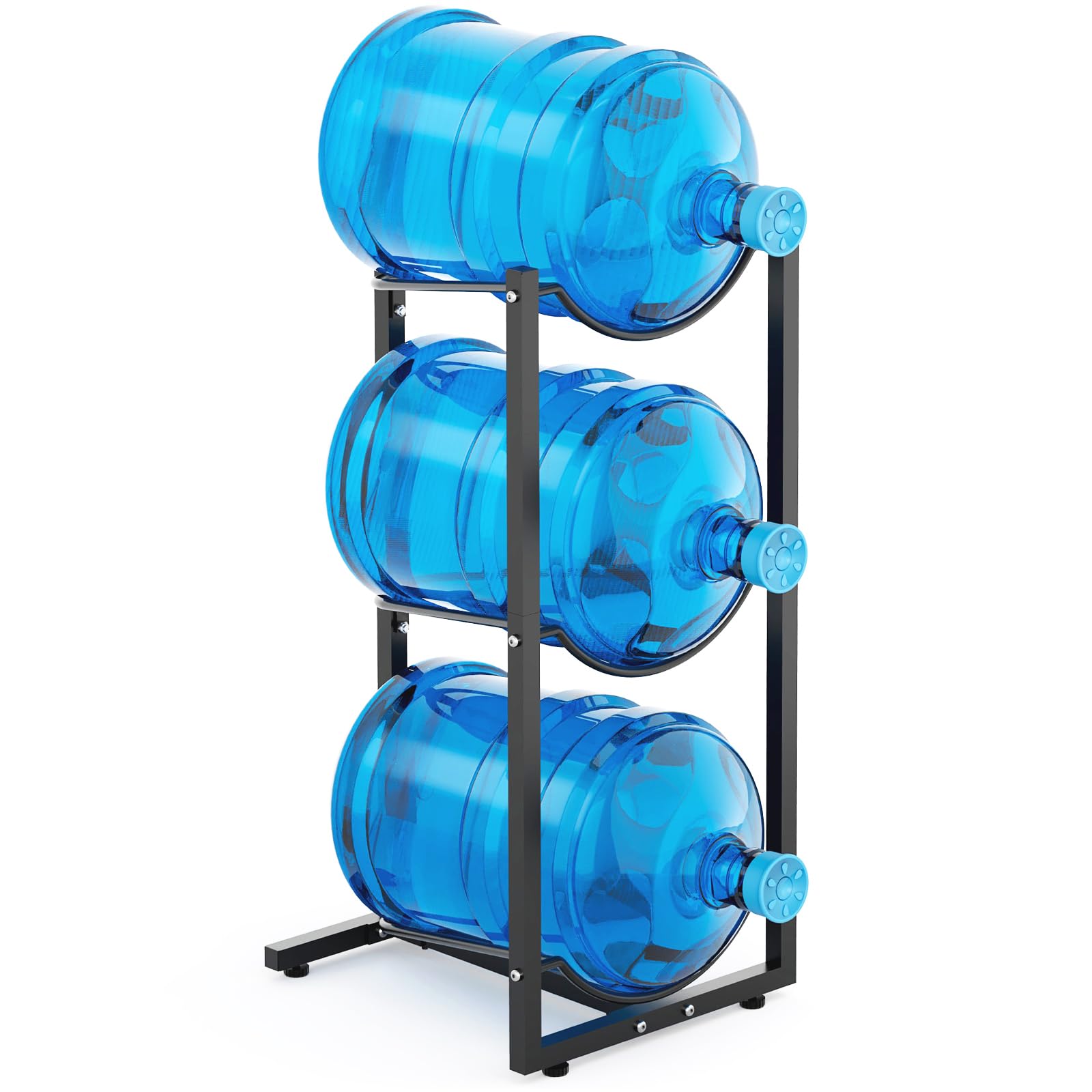 MYLOLF 5 Gallon Water Jug Holder : 3 Tier Water Jug Stand Holder for 5 Gallon Water Dispenser- 5 Gal Water Bottle Storage Rack Organizer for Home Kitchen Garage