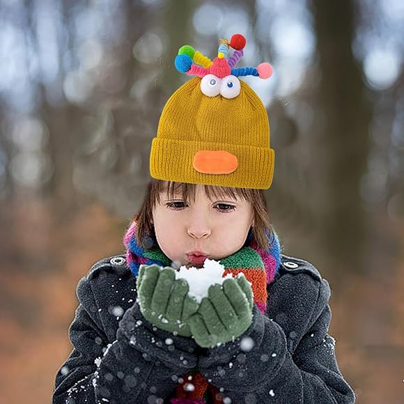 Amazon.co.jp: [PEKMAR] 子供用冬用帽子 - かわいい冬の暖かさの 