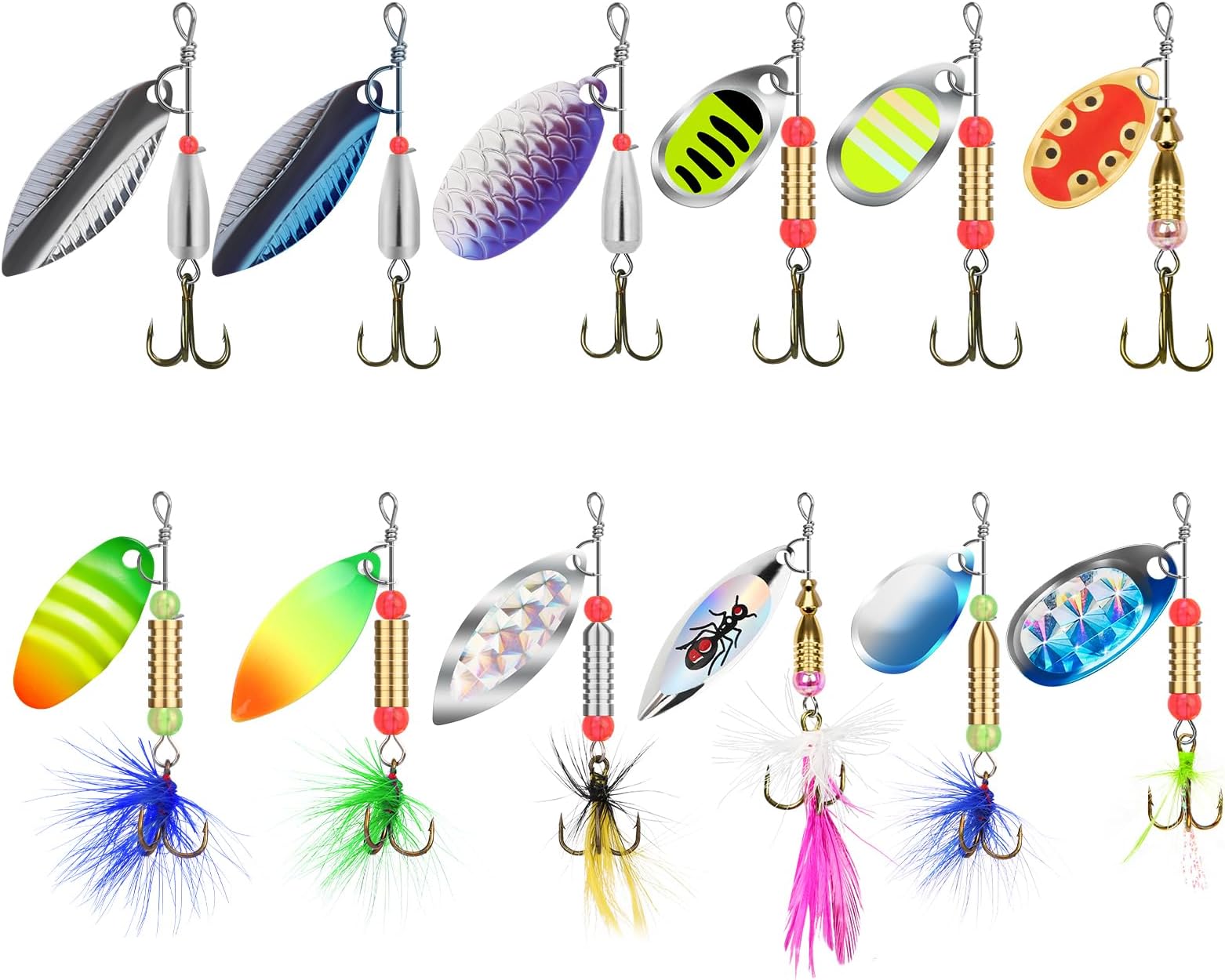 TRUSCEND Easy Catch Pre-Rigged Soft Lures, Unique Vibrating Swim Action and Trembly Sinking Move for More Bites, Amazing Soft Swimbait for Family Fishing, Fishing Lures for Bass Trout