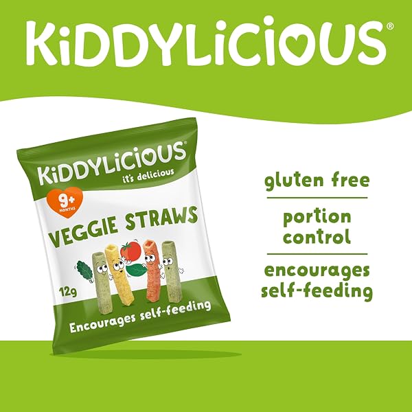 Kiddylicious Veggie Straws Box - Delicious Snacks for Kids - Suitable for 9+ Months - 10 Packs - 3