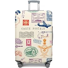 Suitcase Cover Vintage Stamp Print Luggage Cover Protector 29-32in