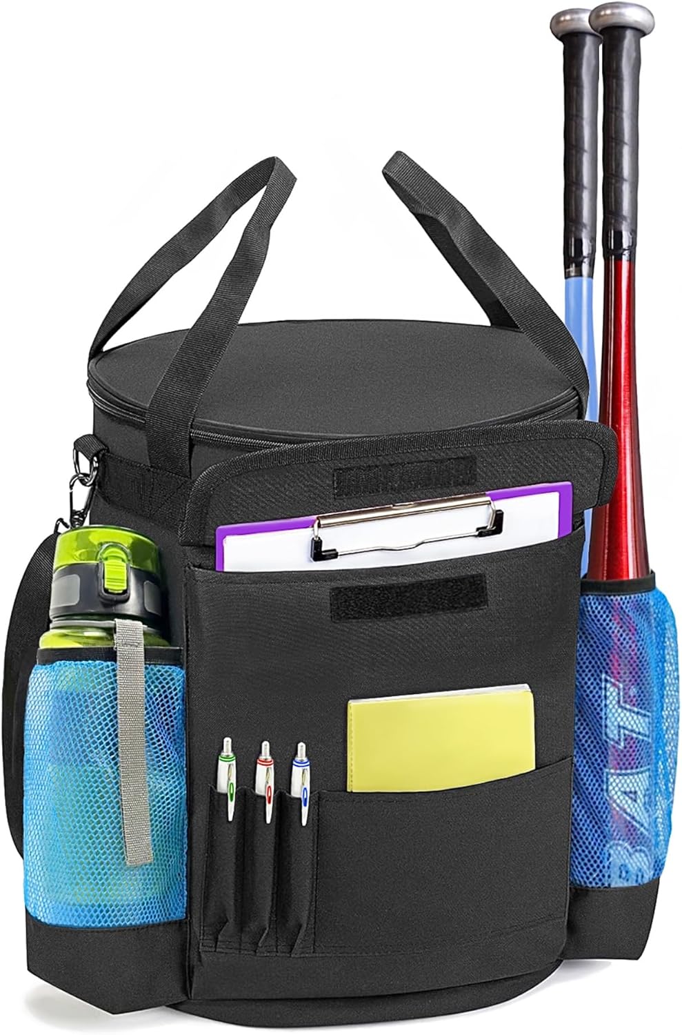 SHOPORTE Coaches Bucket Cover Bag for Baseball and