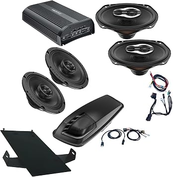 HERTZ HSP3-14 for 2014-2023 Street Glide & Road Glide High Performance Plug and Play 4 Speaker Kit with Saddlebag 6x9 with Grill Cut-in Kit