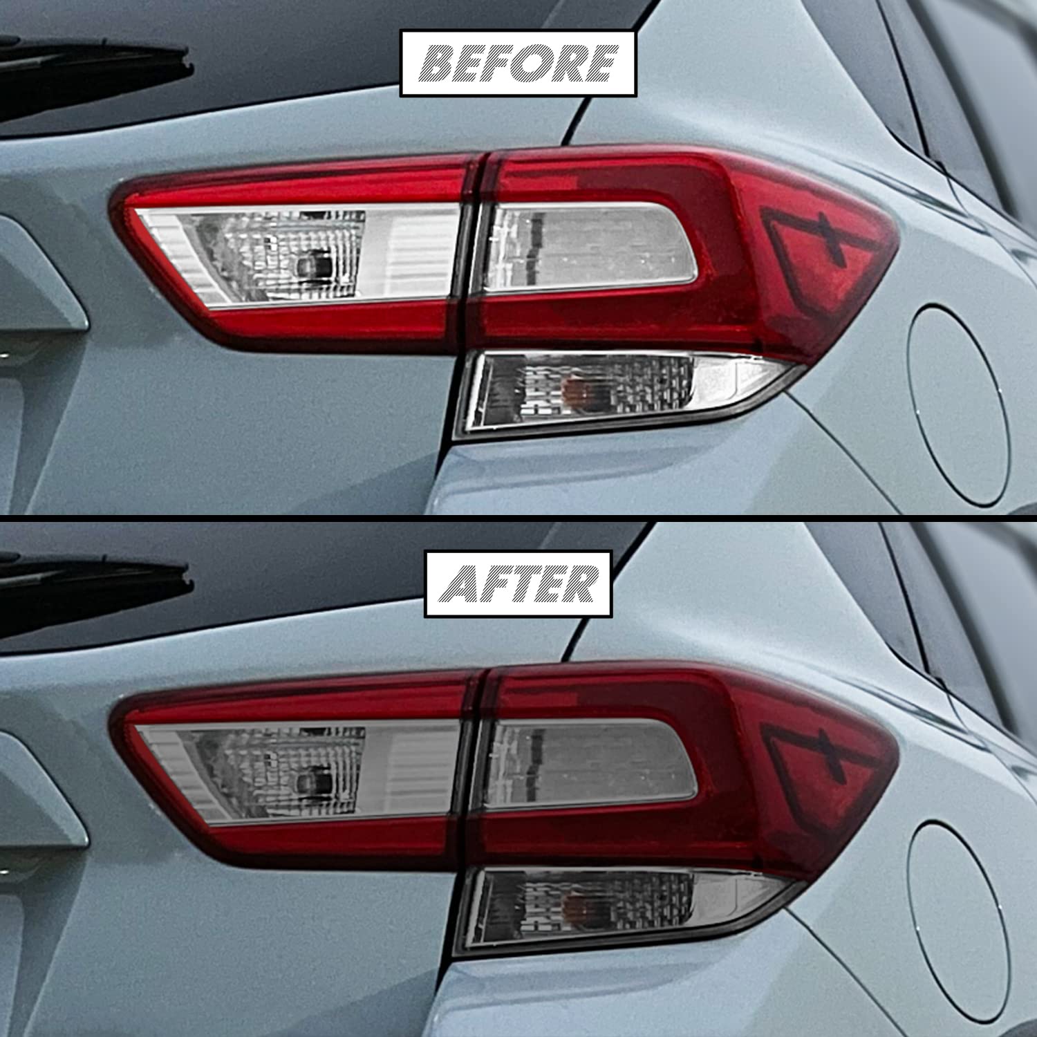SlickMod PreCut Vinyl Smoke Tint for 2018-2022 Subaru Crosstrek Tail Light &amp; Reflector (1. Taillight, 35% Light Smoke)