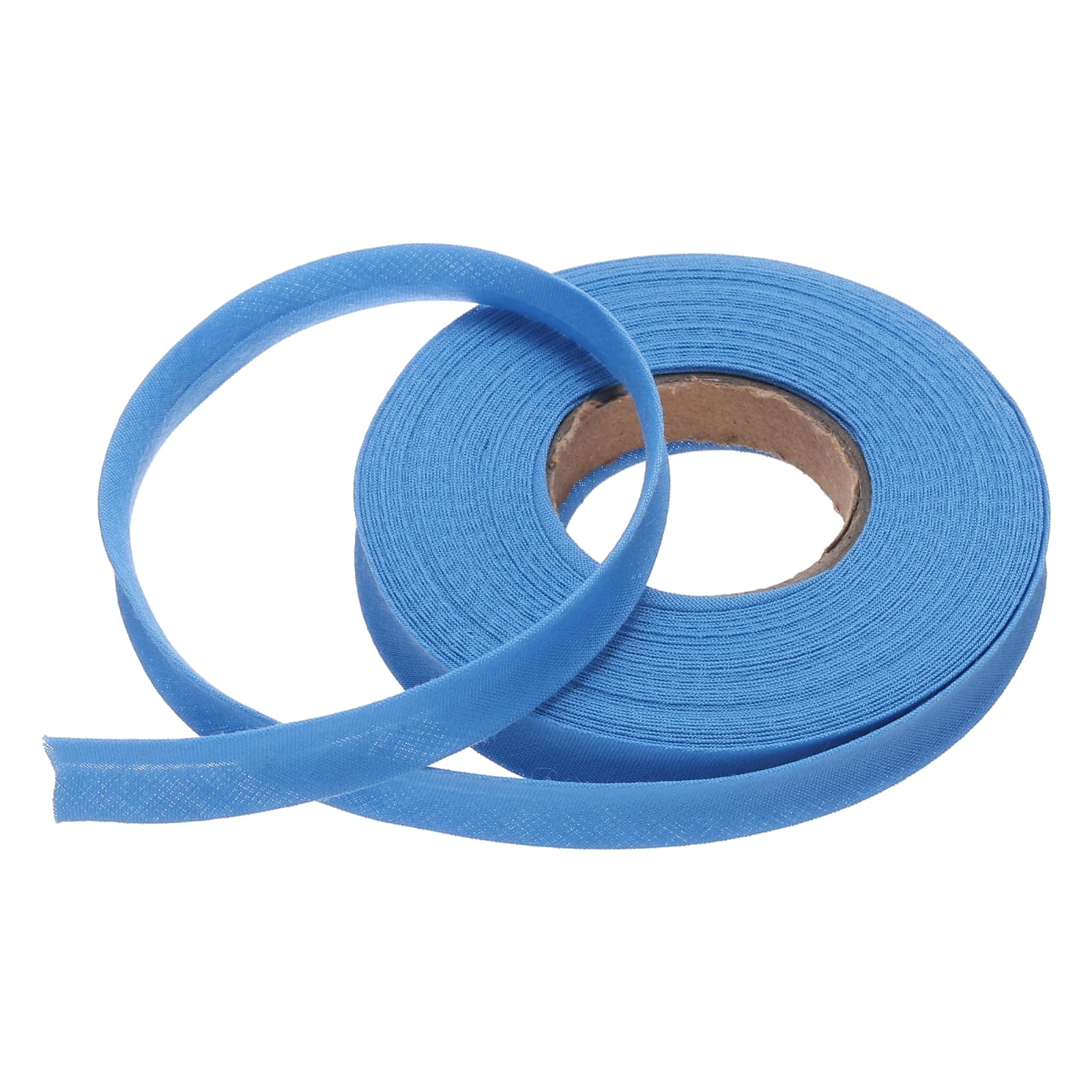 MECCANIXITY 1/2 Inch Single Fold Bias Tape Polyester Continuous Bulk Bias Tape for Sewing,Seaming Quilting Hemming Binding Crafts (Blue 10 Yards)