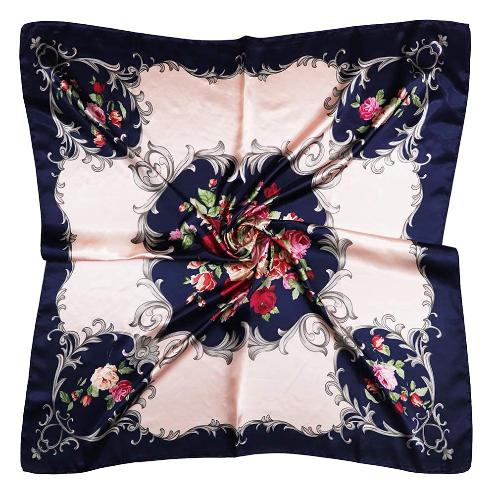 gustave 35 Inch Silk Like Satin Square Hair Scarves & Wraps Headscarf for Women, Sleeping-picture-33