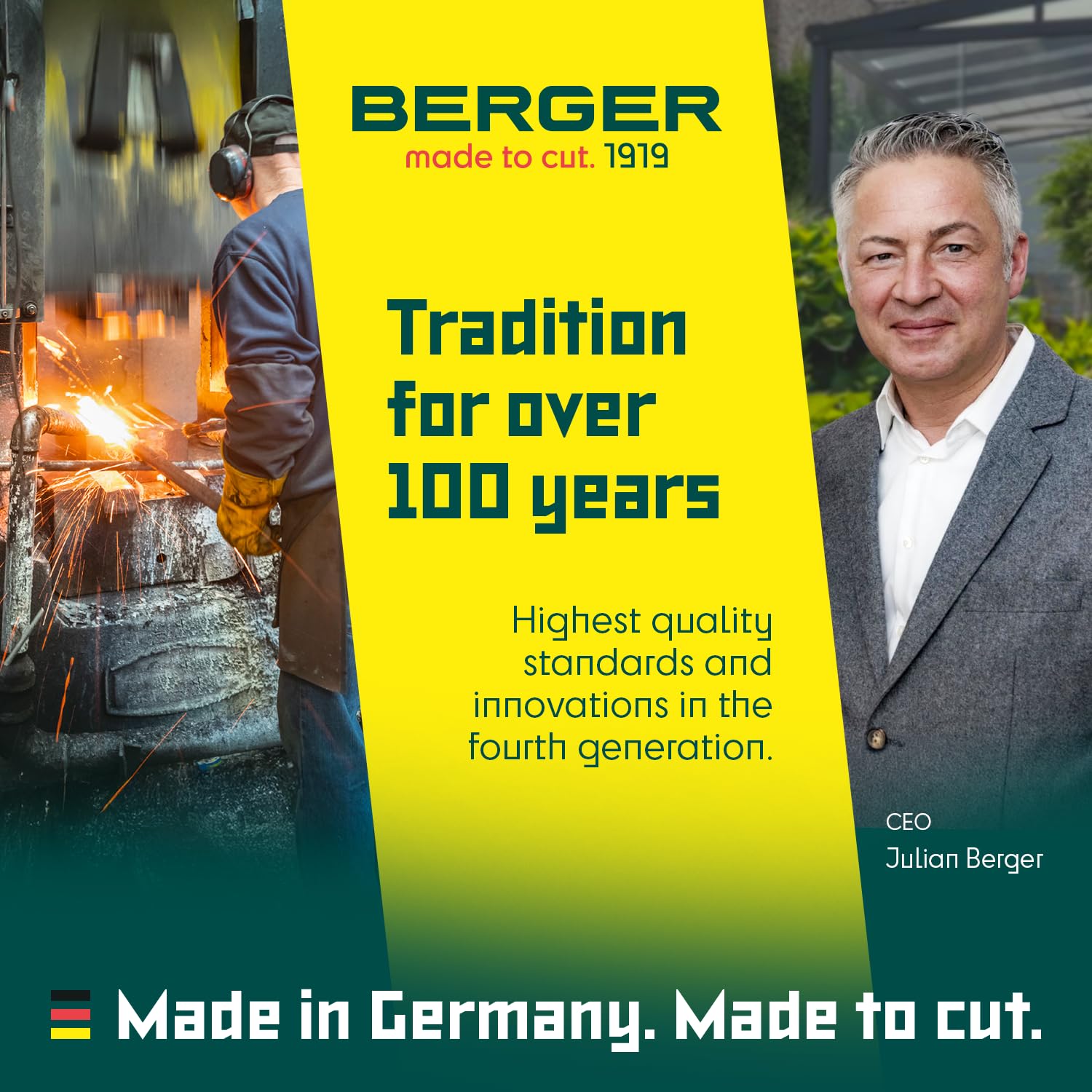 Force à tondre Berger 2722 avec lames forgées et à ressort cœur, longueur de coupe : 15,5 cm