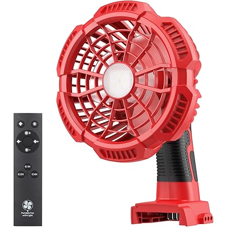 Cordless Fan For Milwaukee, 14" 3500CFM Floor Fan Powered By Milwaukee M18 18V Battery/AC Adaptor, Battery Operated Camping Fan For Outdoor Warehouse Gym Factory Travel, 3-Speed Jobsite Industrial Fan - View #9