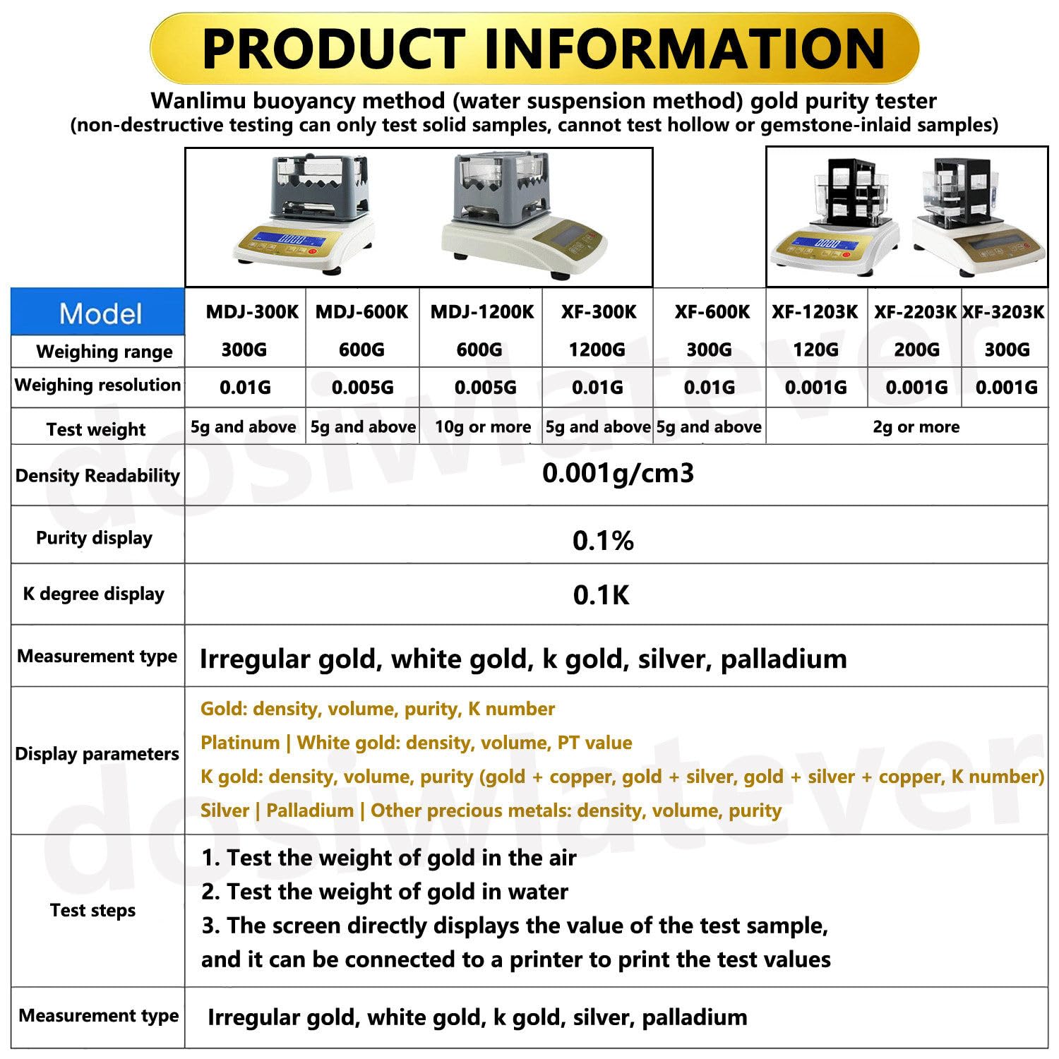 Fortgeschrittener Goldreinheits-analysegerät, Hochpräzises Dichtemessgerät für Platin Palladium K-Gold, Zerstörungsfreies Metallprüfgerät für mobile Tests bei Auktionen, Juweliergeschäften XF-600K