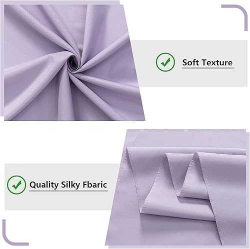 Miniatura 6 de MYSKY HOME Cortinas de fondo de 10 x 10 pies para fiestas, cortinas de fondo morado claro, cortinas de boda, cortinas de escenario, cortinas con