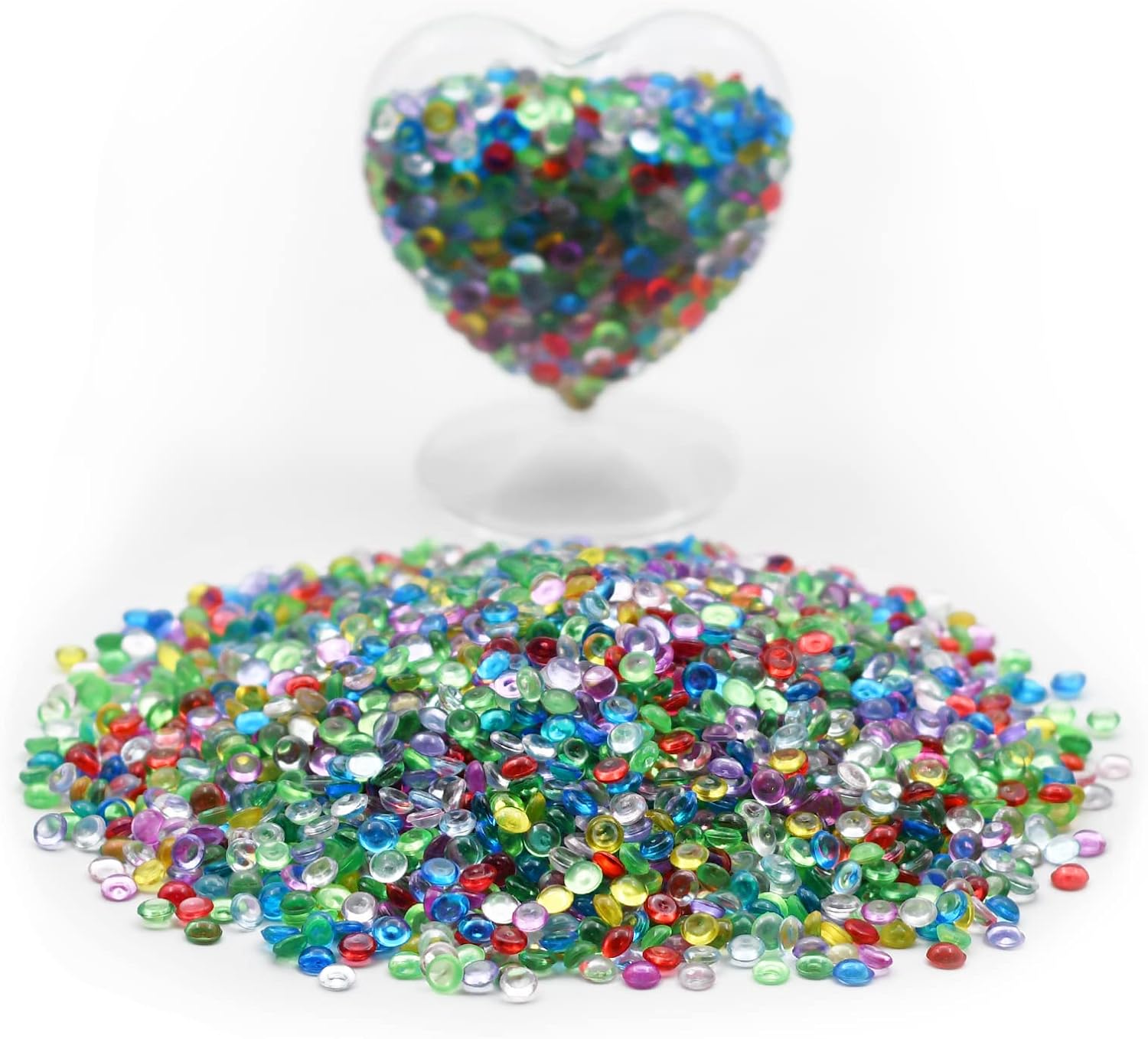 Clear Mini Acrylic Flatback Beads 1 Lb Flat Acrylic Marbles