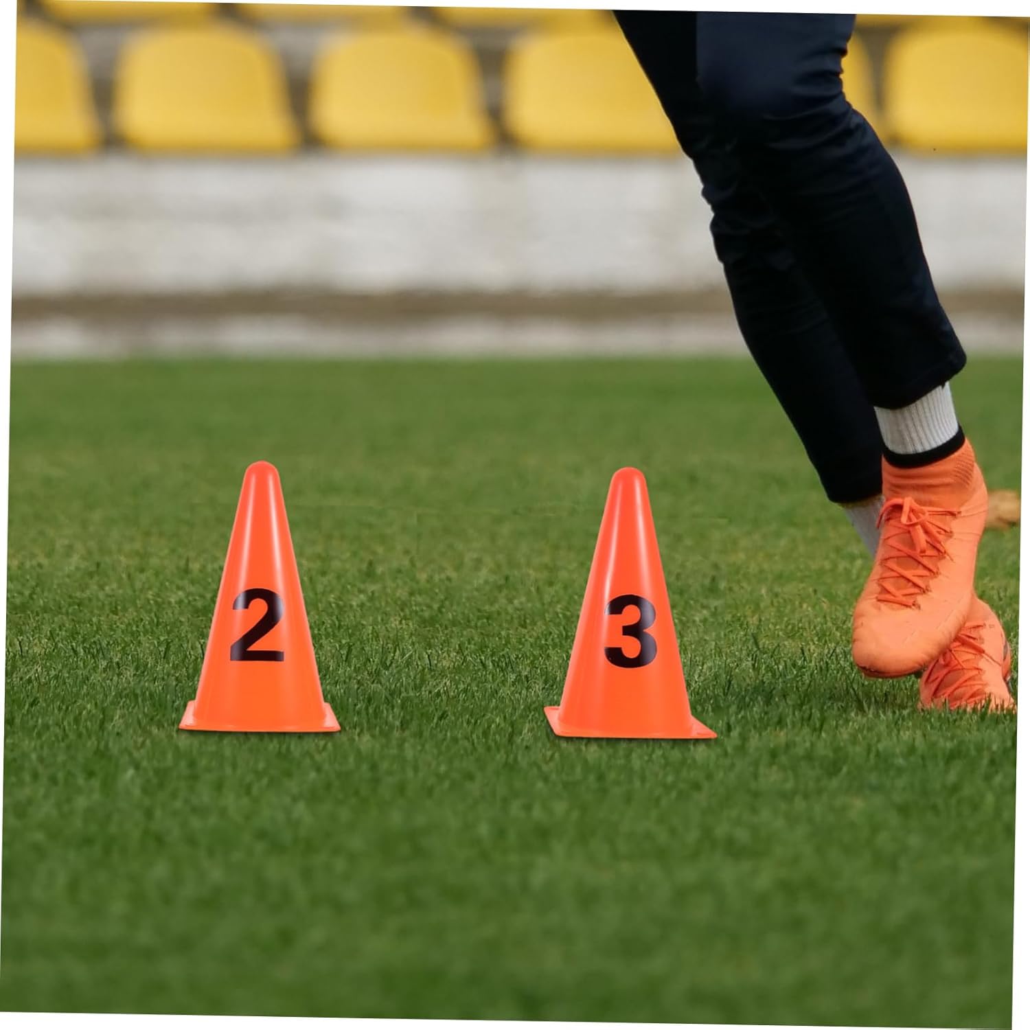 POPETPOP Soccer Training Set Digital Logo Cones 15 Pack Field Markers Basketball Agility Equipment Outdoor Sports Practice Cones