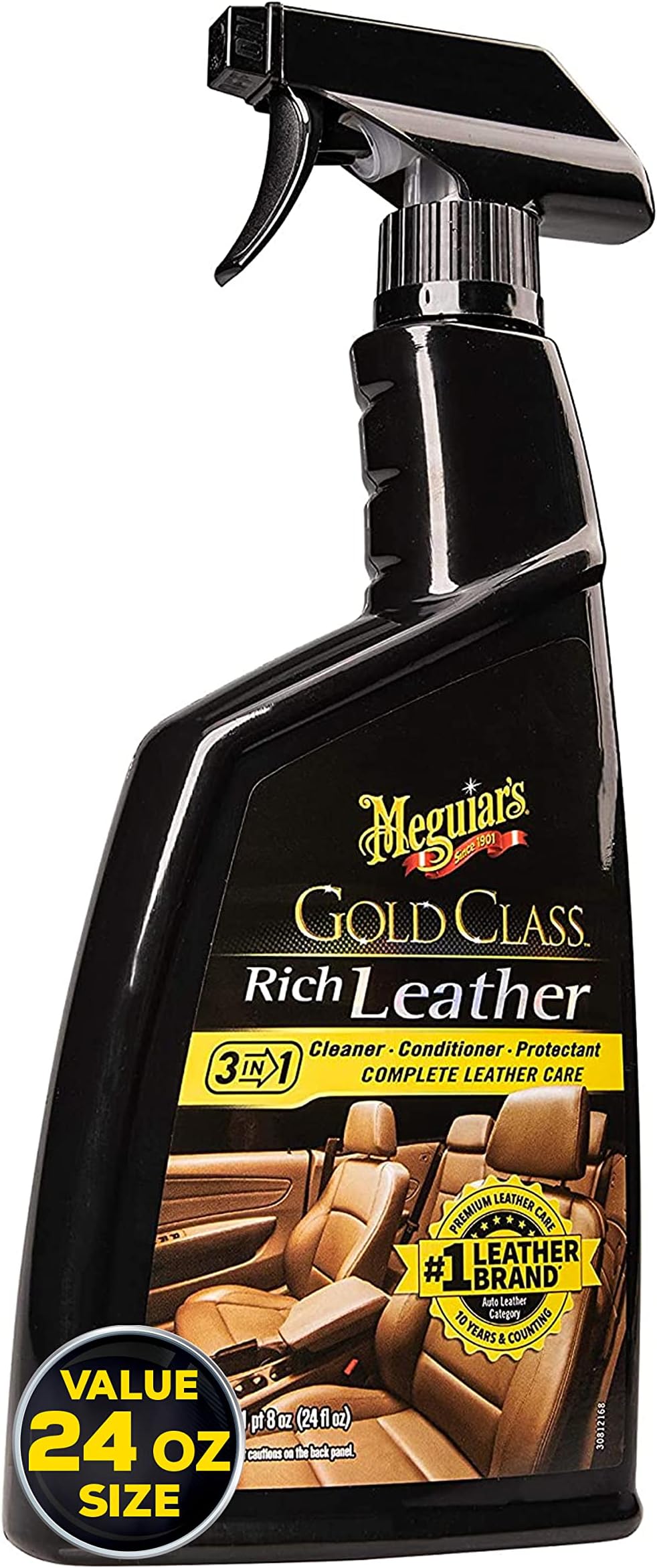 Meguiar's G10924SP Gold Class Rich Leather Cleaner and Conditioning Spray – 24 Oz Spray Bottle
