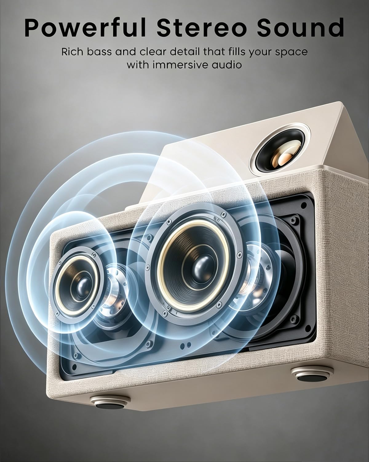 Goldjoy 7-in-1 Bluetooth-Lautsprecher, kabellose Ladestation für Zuhause