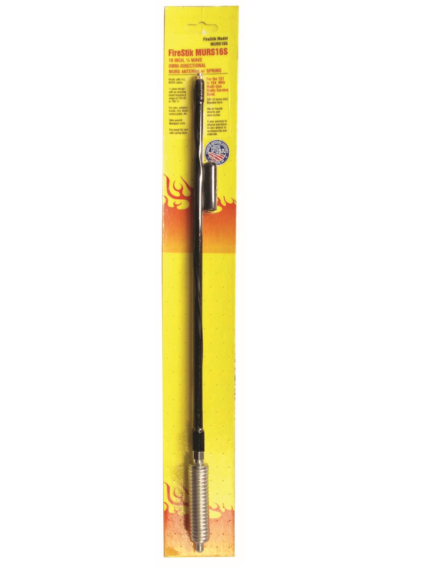Firestik 19" MURS MOBILE ANTENNA W/SPRING, 1/4 WAVE