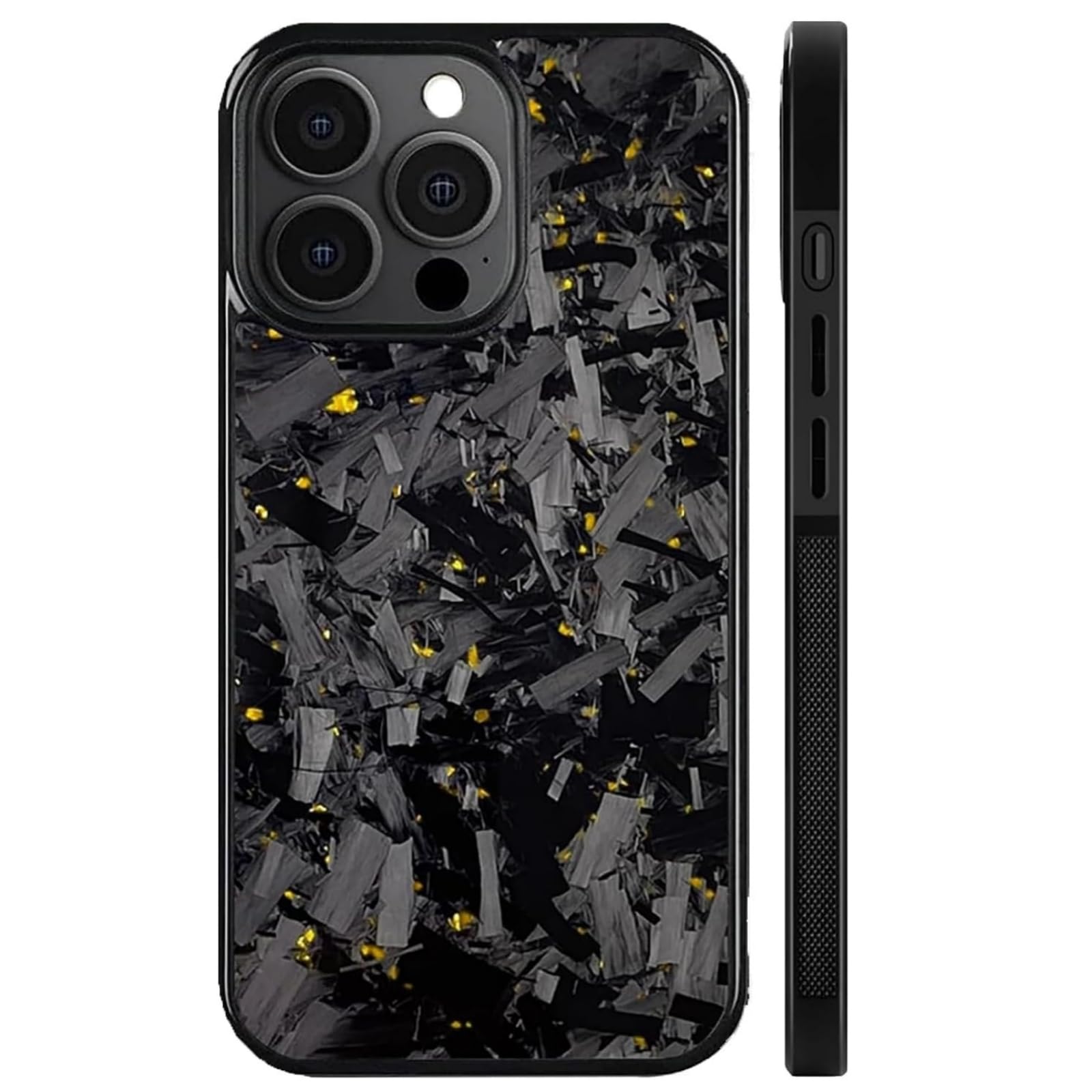 2025 New Forged Carbon Fiber Phone Case，Support Wireless Charging，Anti-Slip Sides，Magnetic All-Inclusive Protective Anti-Fall Case for iPhone 16 15 14