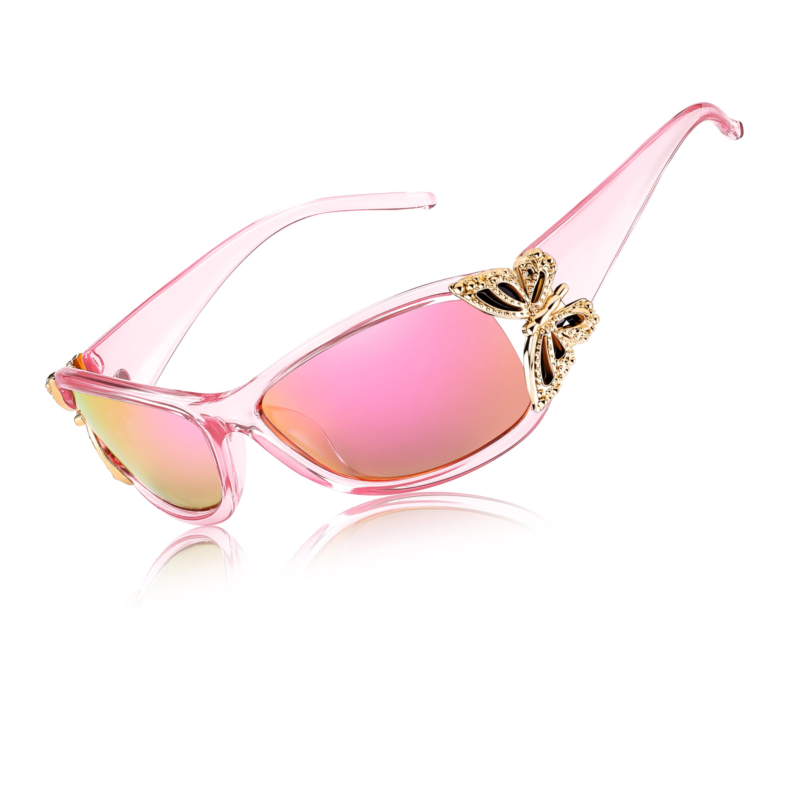 FEISEDY Y2K Women Polarized Sunglasses Butterfly Wrap