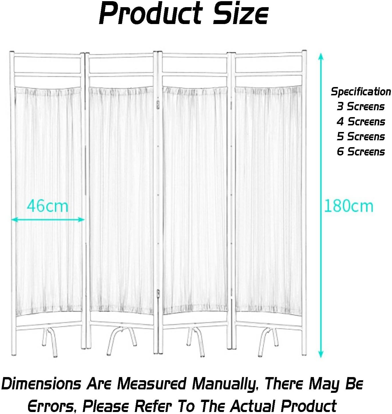 Medical Privacy Screen Portable,3 4 5 6Panels Room Divider,6ft High Foldable Room Divider Temporary Fence for Large Classroom Hospital Room (6)