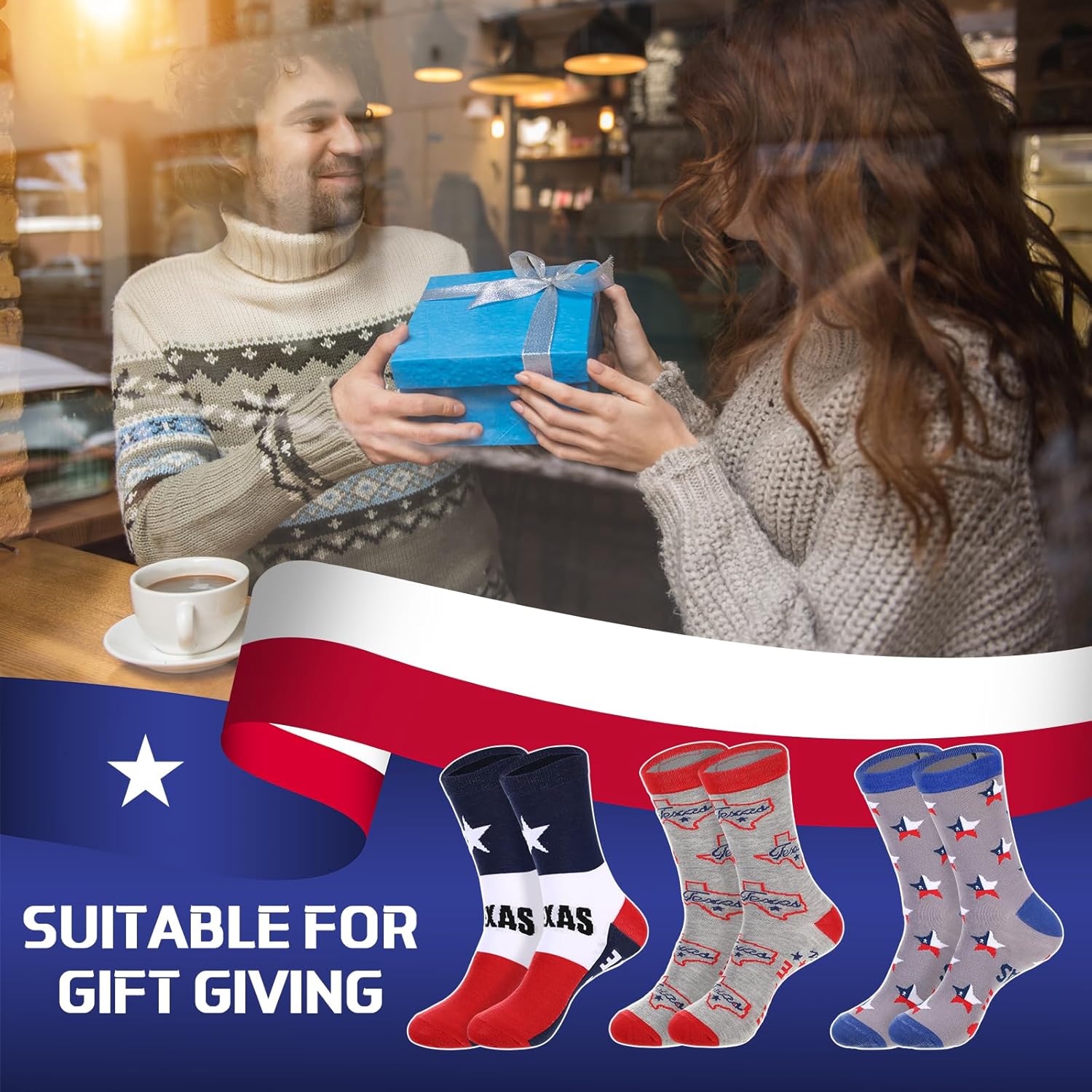 Geyoga 10 Pcs Texas Socks Novelty Texas Souvenirs Gifts City State Gift Socks Funny Travel Lover Souvenirs for Men Women - Image 6