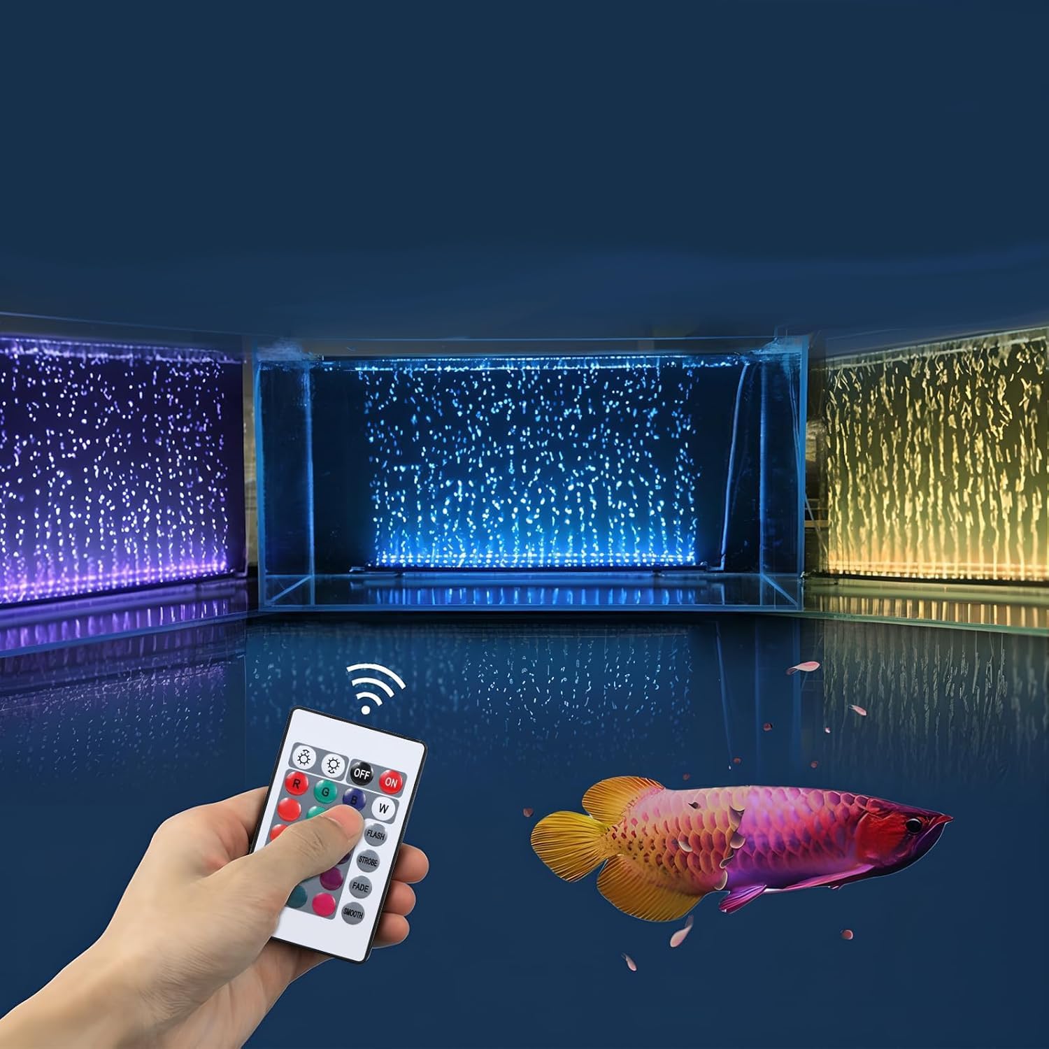 QUANLONG (QL-A30) SUBMERSIBLE AIR BUBBLE AQUARIUM LIGHT WITH REMOTE CONTROL | WRGB - 16 COLOR CHANGING UNDERWATER FISH TANK LIGHT | MULTICOLOR LED AQUARIUM DECORATIVE AIR LAMP (SIZE OF LENGTH 30 CM) (B0DG5GJZZM) Amazon Price History, Amazon Price Tracker