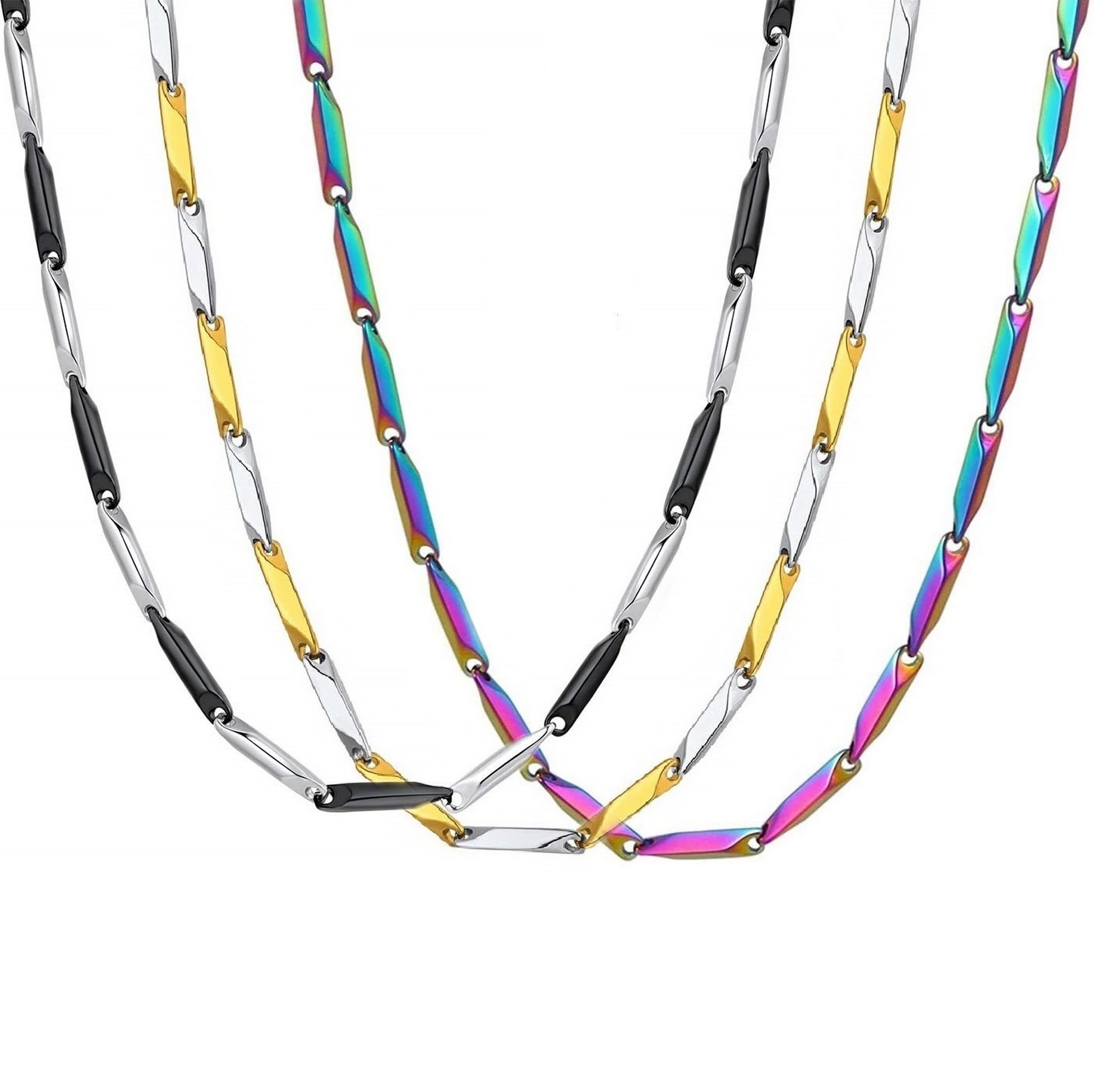 VAMA FASHIONS Classic Trendy Stylish Stainless Steel Rice Chain Neck Necklace Chains for Men Boys(Combo Pack Of 3 Pieces) (B0D14XZRVF) Amazon Price History, Amazon Price Tracker