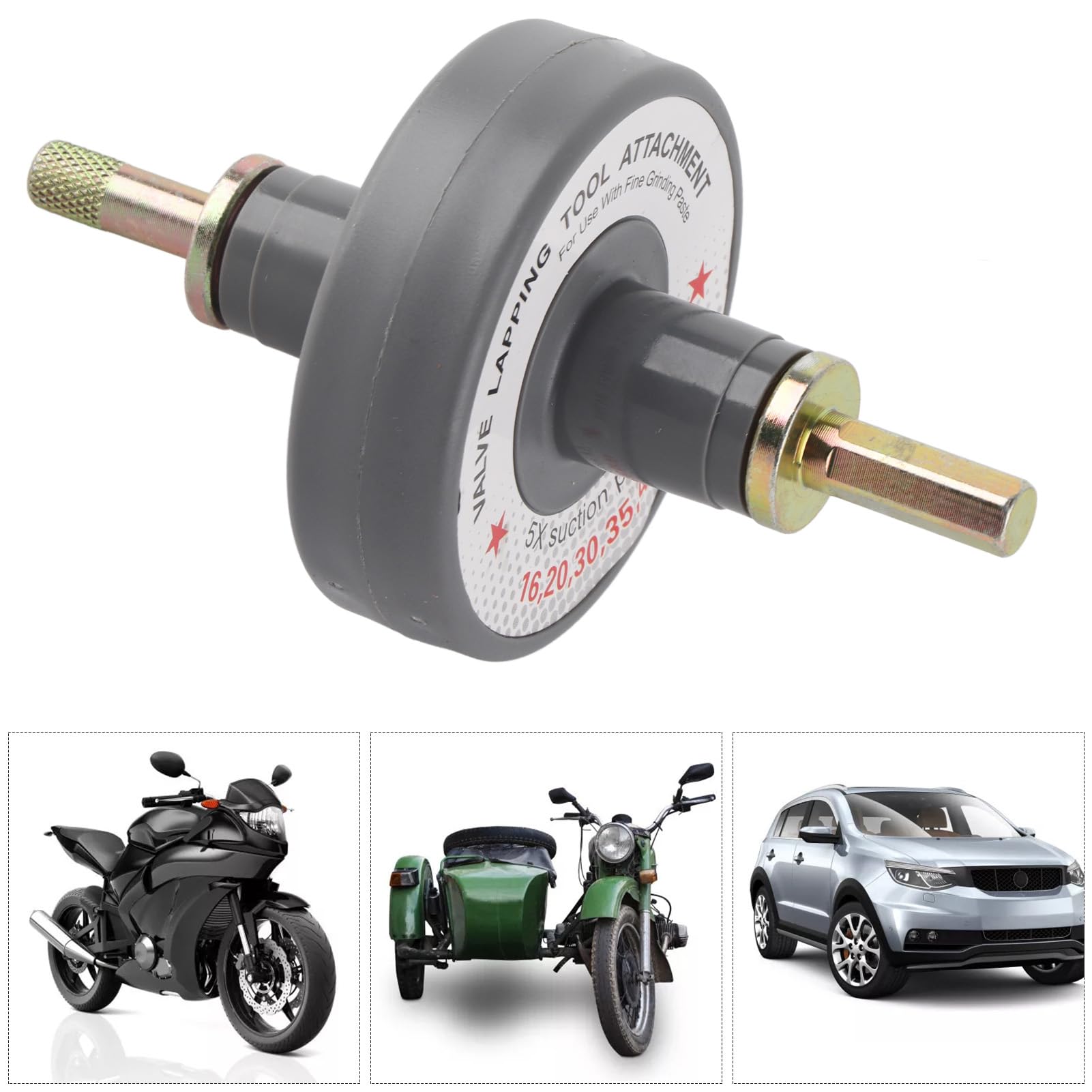 Ventil-L?ppwerkzeug-Aufsatz, 5 Saugplatten, 1000 U/min, 1250 U/min, Universelles Schleifen, Kleiner Motor, Geeignet Automobil, Motorrad, ATV, Metall, Gummi,Autoreparaturwerkzeuge