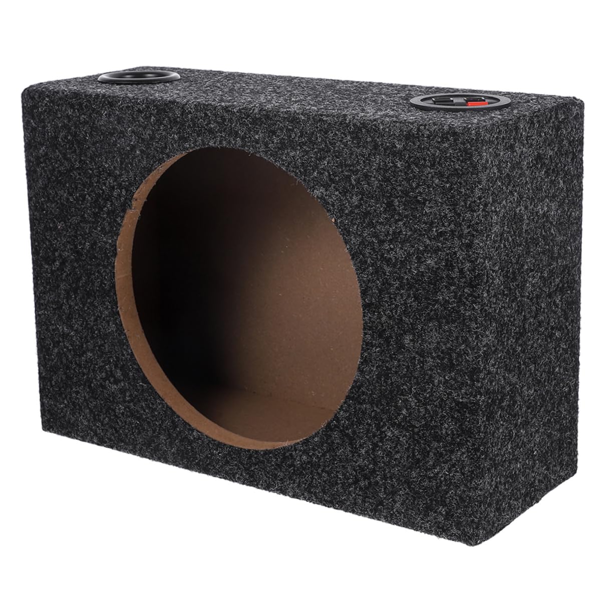 ULTECHNOVO Caja para Subwoofer Cargada de Coche 10 Pulgadas Ultrafina Madera y Abs Sistema de Audio para Automóvil Instalación Rápida y Compatibilidad