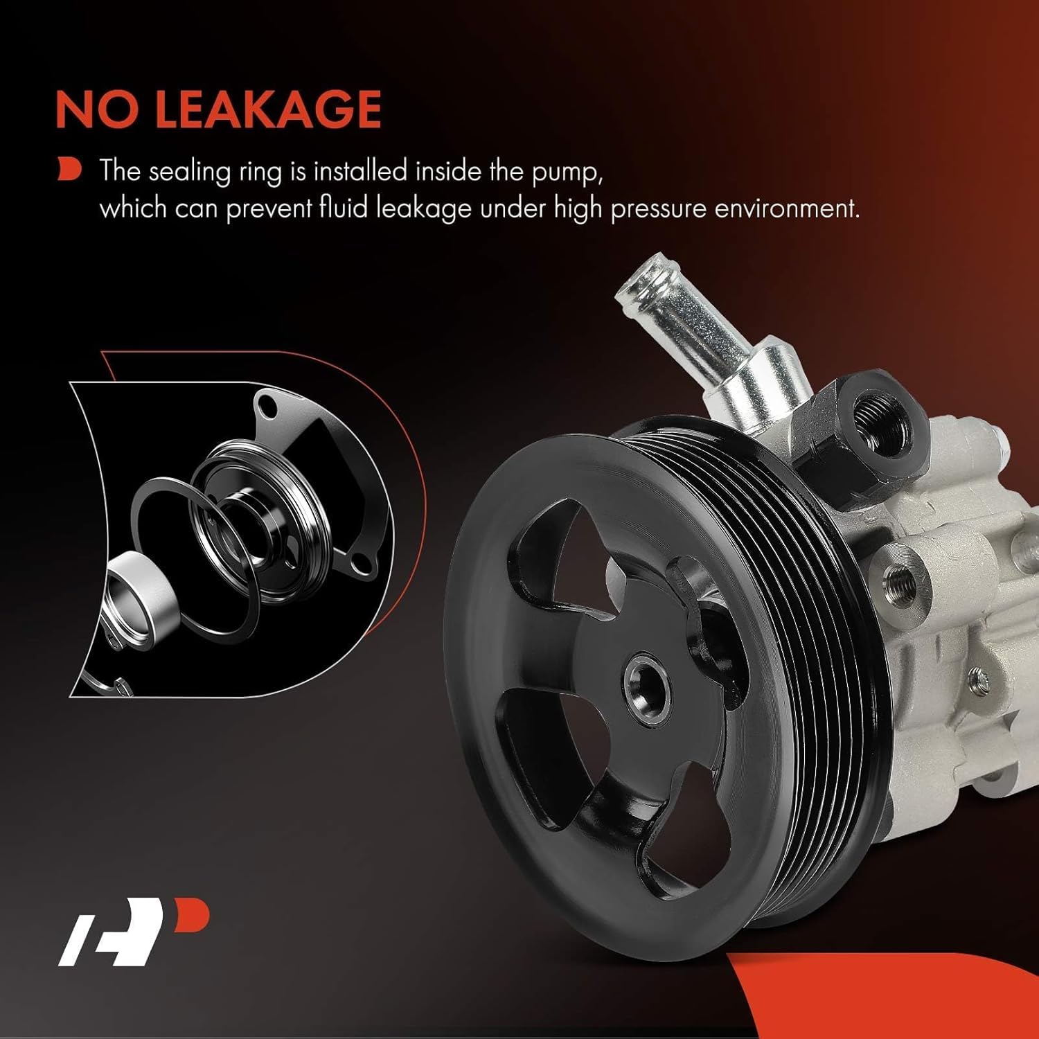A-Premium Power Steering Pump, with Pulley, Compatible with Toyota Tundra 2007 2008 2009 2010 4.0L, Replace# 443100C070