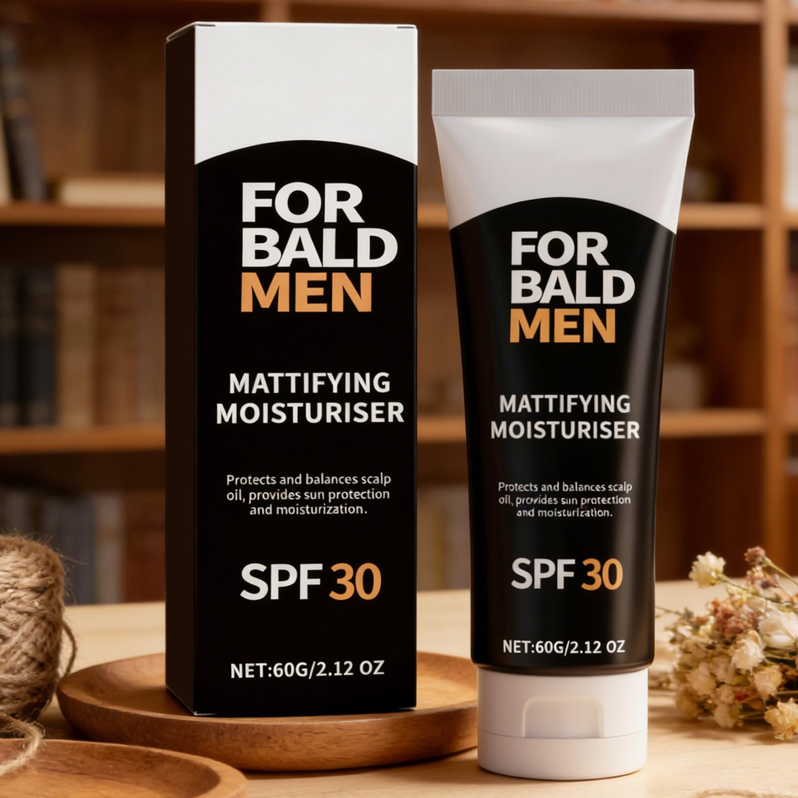 Krem Do Łysiejącej Głowy,60g Nawilżający Żel z Filtrem Przeciwsłonecznym | Żel Do Pielęgnacji Łysej Głowy Mężczyzn Codzienna Lotion - Dla Skóry Wrażliwej i Suchej Ochrona