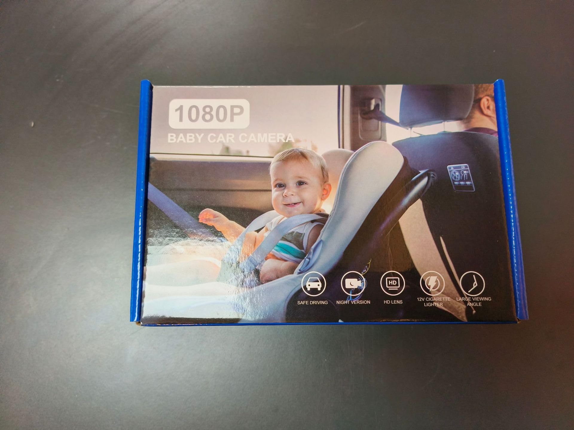 CLT-805 - Specchio per auto per bambini con display HD 4.3 HD, telecamera di sicurezza per seggiolino auto con ampia visione cristallina, osserva facilmente i movimenti del bambino (non USB)