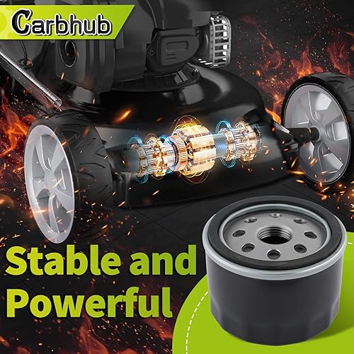 Miniatura 4 de Carbhub 951-12690 Filtro de aceite para Troy Bilt TB30 TB30R TB42 TB46 Cortacésped Cub Cadet XT1 CC30 CC30H CC800 CR30 Craftsman LT1500 LT3800