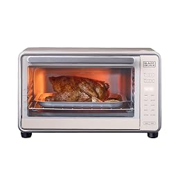BLACK+DECKER Crisp ‘n Bake™ PRO 6-Slice Digital Air Fry Toaster Oven, 10 Cooking Functions, Convection Countertop Oven, Fits 12” Pizza or 9x13 Pan, 60-Minute Timer, Stainless Steel Accents