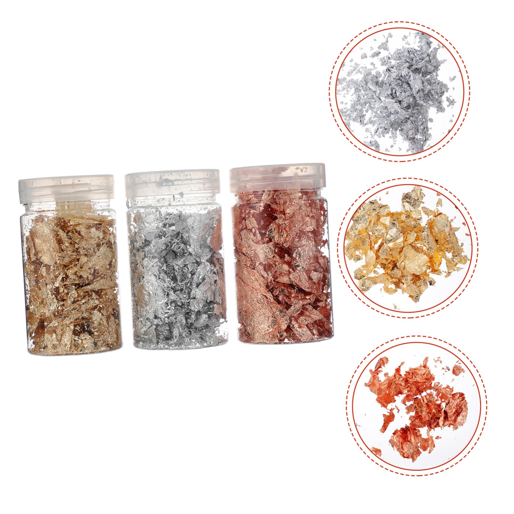 Didiseaon 3 Gold Foil Flakes Decorations Sequin Nail Glitter Nail Art Sequins Nail Art Foil Nail Foil Nail Sequins Manicure Accessories Nail Decoration Imitation