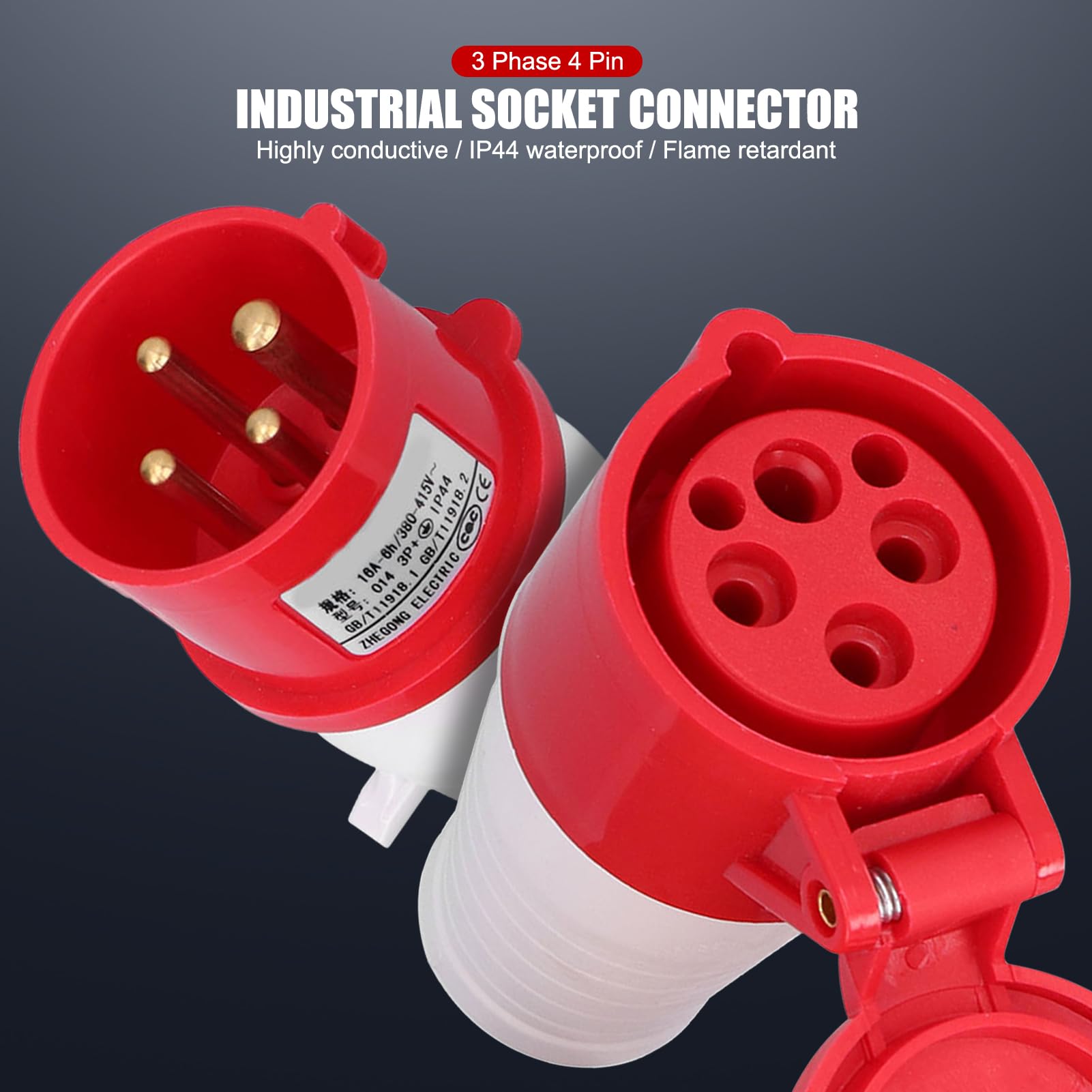 Red 110v 16A Sitio Enchufe De Alimentación Amarillo Construcción